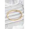316L Çelik Gold Renk Zirkon Taşlı 65 mm İnce Kadın Kelepçe Bileklik