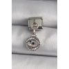 316L Çelik Gümüş Renk Sallantı Zirkon Taşlı Göz Model Nomination Charm