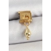 316L Çelik Sallantılı Deniz Kabuğu Model Gold Renk Nomination Charm