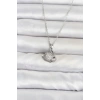 316L Çelik Zincir Gümüş Renk Zirkon Taşlı Tavşan Model Kadın Kolye