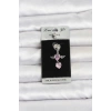 316L Cerrahi Çelik Pembe Zirkon Taşlı Kanat Model Göbek Piercing