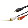 3.5 Mm To 2Rca Kablo 2Lıne Gold 10M (Siyah HDX1006)