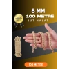 Jüt Halat Dekoratif Hasır Urgan İp (8mm, 100 Mt)