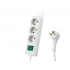 Akım Korumalı Uzatma Kablosu 3 Priz Anahtarlı 306 Joule 3G1.0Mm Tam Bakır 1.5M - Beyaz SPGF03