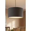 Antrasit Gri Kumaş Başlıklı Sarkıt Avize (35cm)