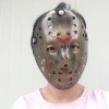 Bakır Renk Kırmızı Çizgili Tam Yüz Hokey Jason Maskesi