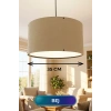 Bej Kumaş Başlıklı Sarkıt Avize (35cm)