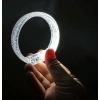Beyaz-Gümüş Led Işıklı Baskı Yapılabilen Pilli Bileklik Bilezik 1,5 cm Genişlik