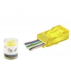 Cat6 Rj45 Konnektör - 100 Adet Sarı (ND2400 / Özel Plastik Kutulu)
