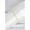 CM 14K Gold Renk Barlı Yılan Zincir Model Kadın Bileklik