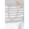 CM 14K Gold Renk Çizgi Lazer Model 60 cm Kadın Kolye