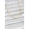CM 14K Gold Renk Kare Zincirli Model 60 cm Kadın Kolye