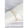 CM 14K Gold Renk Lazerli Halka Model Kadın Bileklik