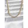 CM 14K Gold Renk Yassı Yılan Zincir Model 45 cm Kadın Kolye