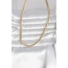 CM 14K Gold Renk Yassı Yılan Zincir Model 45 cm Kadın Kolye