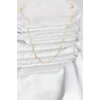 CM 14K Gold Renk Yassı Zincir Model 60 cm Kadın Kolye