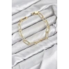 CM Ataş Zincir Model Gold Renk Pirinç Kadın Bileklik