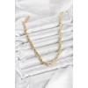 CM Burgu Model Gold Renk Pirinç 60 cm Kadın Kolye