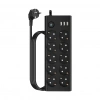 Akım Korumalı 2Mt Uzatma Çoklu Priz (10 lu, 3 USB, 1 Type-C, 3680W 16A Anahtarlı, FTR14)