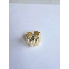 Damla Dilimli Gövde Gold Renk Bohem Yüzük