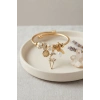 Geyik Model Gold Renk Beyaz Charmlı Bileklik