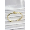 Gold Renk Düğüm Model Pirinç Kadın Bileklik