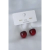 Gold Renk Kiraz Model Kadın Küpe