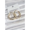 Gold Renk Pirinç Halka 30 mm Kadın Küpe