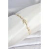 Gold Renk Pirinç Yıldız Model Asansörlü Kadın Bileklik