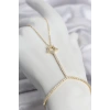 Gold Renk Pirinç Zirkon Taşlı Yıldız Model Şahmeran