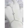 Gümüş Renk Pirinç Zirkon Taşlı Kalp Model Şahmeran