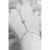 Gümüş Renk Pirinç Zirkon Taşlı Pembe Kalp Model Şahmeran