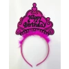 Happy Birthday Yazılı Neon Renk Taç 12 Adet