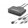 HDMI Usb Kvm Switch (2 Port HDMI, 2 Port Usb, Dahili Kablolu, Siyah - HDX1361)