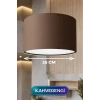Kahverengi Kumaş Başlıklı Sarkıt Avize (35cm)