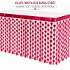 Masa Eteği (Kalpli, Parlak Kırmızı, 75x300 cm)