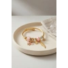 Kelebek Model Gold Renk Pembe Charmlı Bileklik