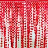 Arka Fon Perde Kırmızı Folyo 100x180 cm (Kalp Şekilli, Saçaklı)