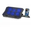 Laptop Soğutucu 6 Fanlı, Ledli + Telefon Standlı (Siyah - HDX4254)