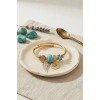 Mavi Renk Göz Model Gold Charmlı Bileklik