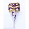 Venedik Uzun Maske Magnet (Mor Renk İşlemeli Seramik Malzemeden İmal)