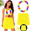 Neon Sarı Hawai Etek (40cm) + Rengarenk Hawai Kolye