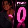 Pembe Kalın Glow Bileklik (Kırılarak Yanan)