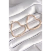 Pirinç Gold Renk Kalp Model Kadın Küpe