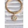 Pirinç Gold Renk Nazar Boncuklu Saçaklı Yıldız Figür Ajda Charm