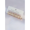 Pirinç Gold Renk Oval Küpe Seti