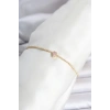 Pirinç Gold Renk Pembe Damla Model Su Yolu Kadın Bileklik