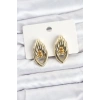 Pirinç Gold Renk Sarmal Damla Model Vintage Kadın Küpe