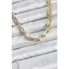 Pirinç Gold Renk Tifani Model Kadın Kolye