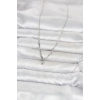 Pirinç Gümüş Renk Damla Model Kadın Kolye
